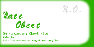 mate obert business card